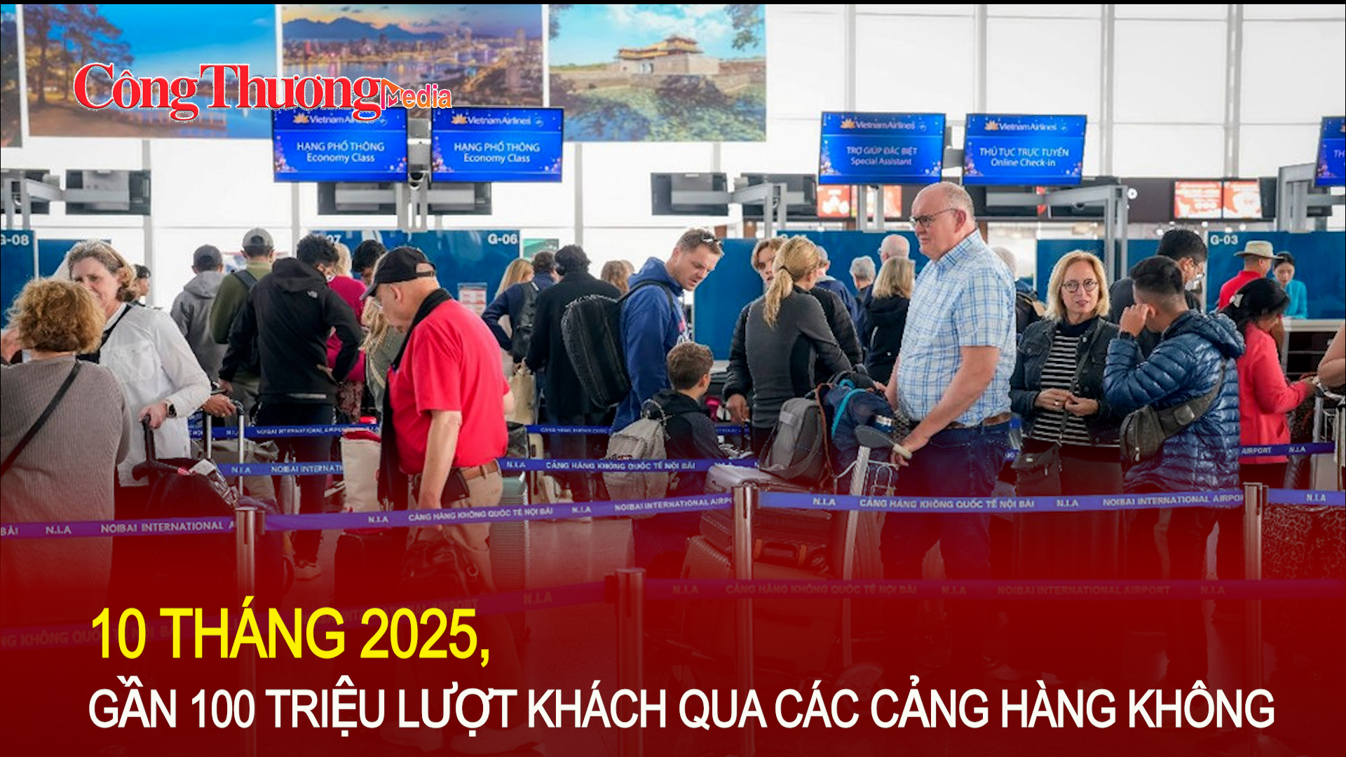 10 tháng 2025, gần 100 triệu lượt khách qua các cảng hàng không