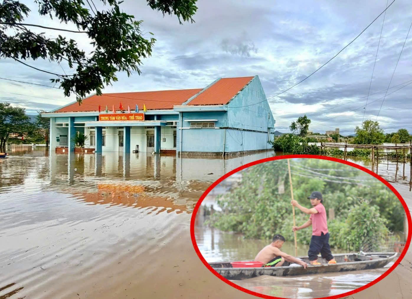 Gia Lai: Nhiều nơi chìm trong biển nước sau bão số 13