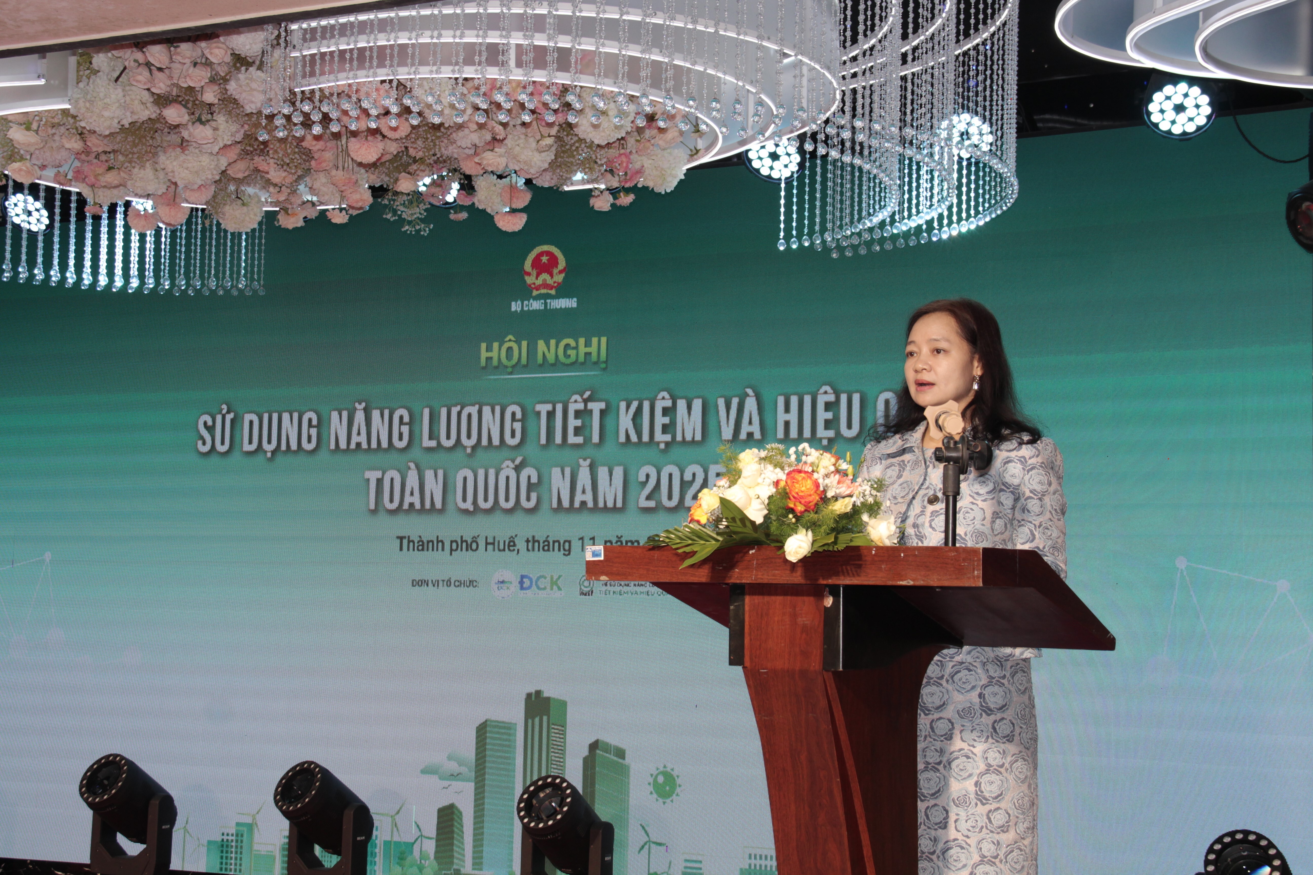 Cục trưởng Cục Đổi mới sáng tạo, Chuyển đổi xanh và Khuyến công Nguyễn Thị Lâm Giang phát biểu. Ảnh: Nguyễn Tuấn