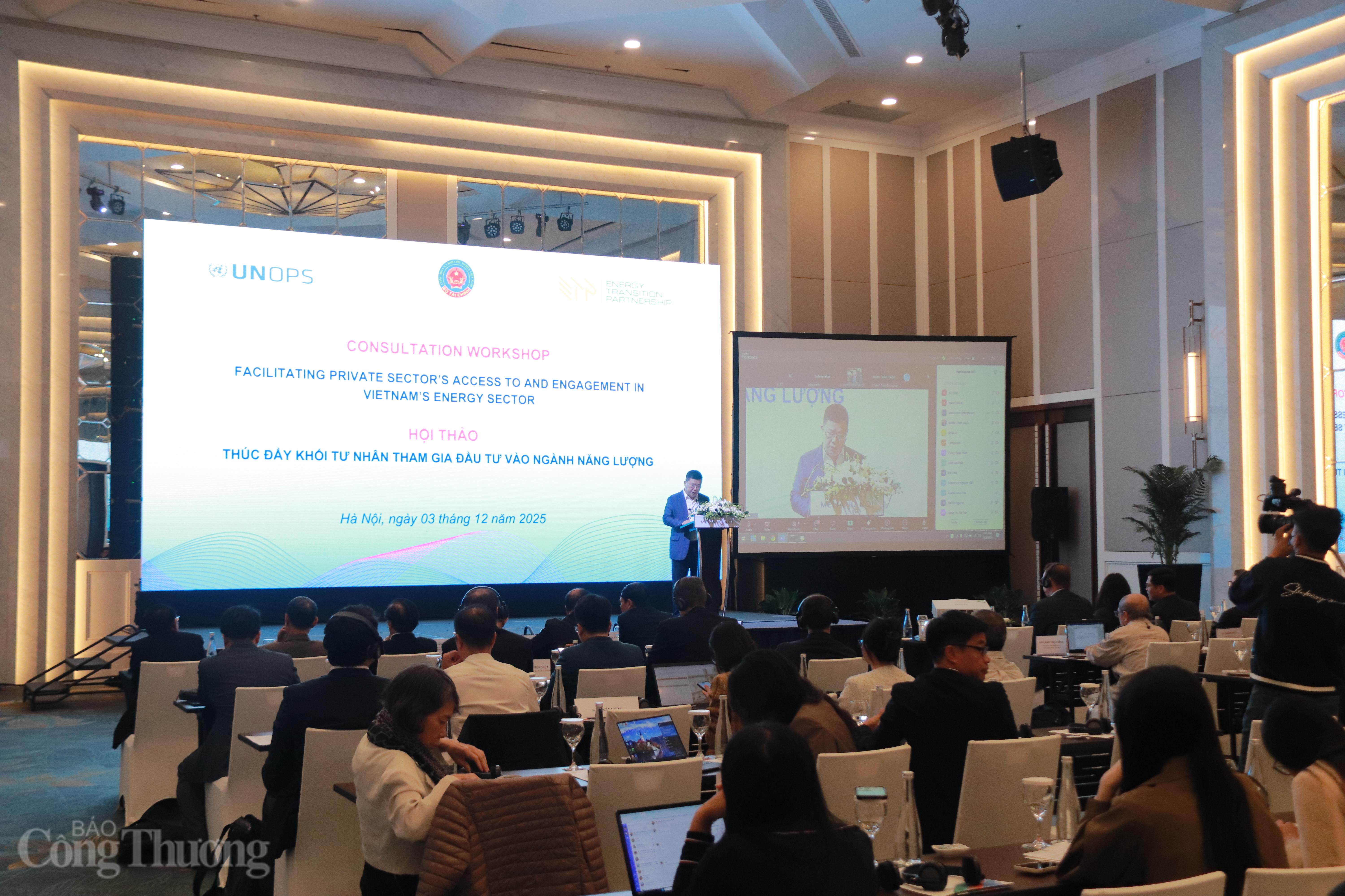 Thúc đẩy khối tư nhân tham gia đầu tư vào ngành năng lượng