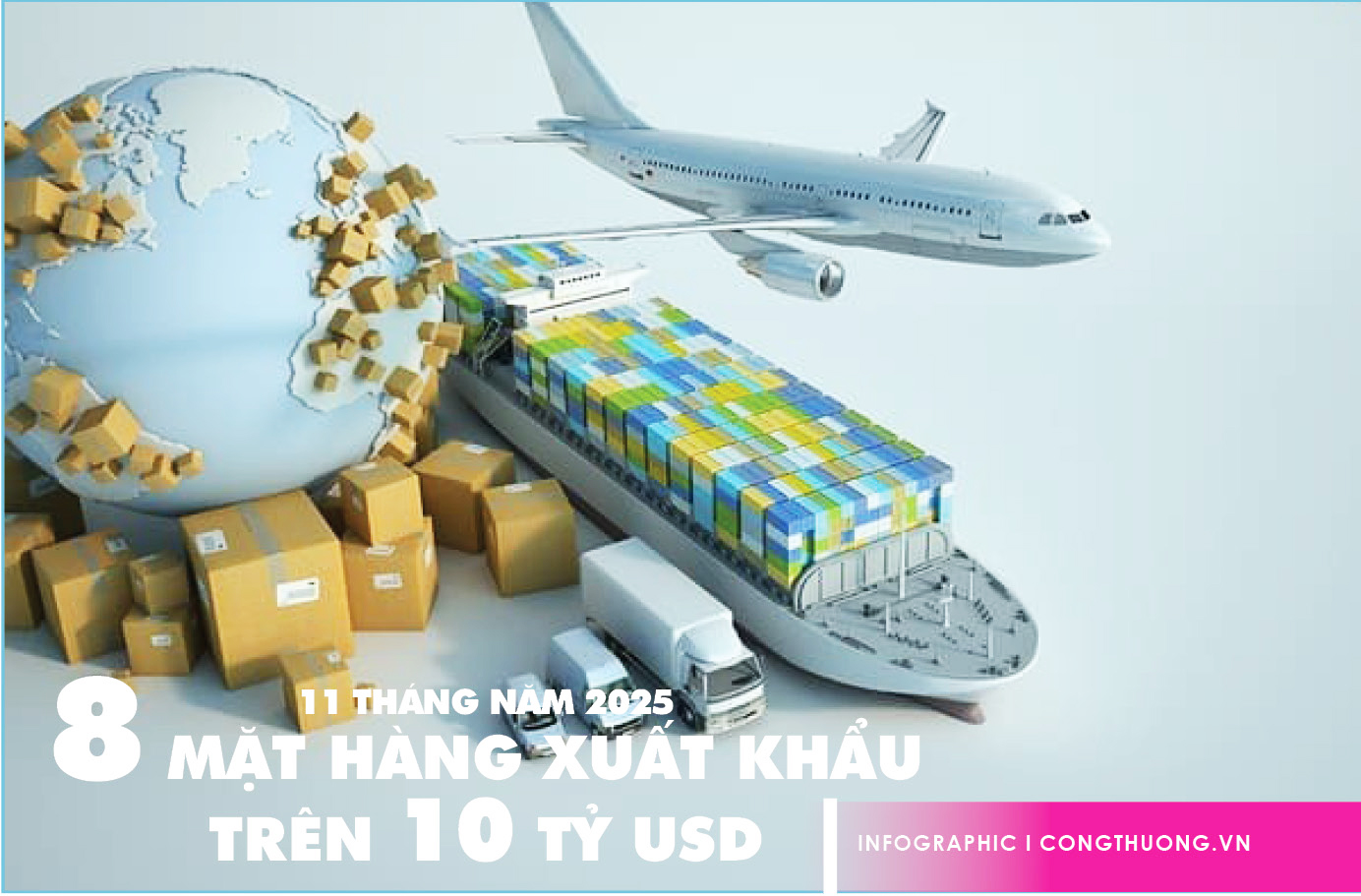 11 tháng năm 2025: 8 mặt hàng xuất khẩu trên 10 tỷ USD