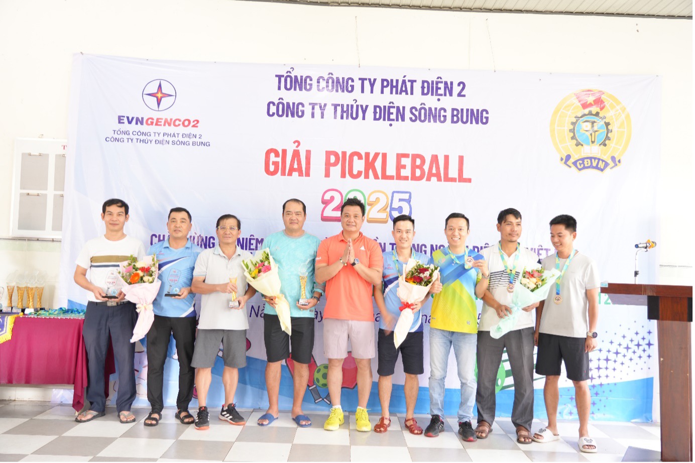 Giải Pickleball Công ty Thủy điện Sông Bung: Gắn kết người lao động