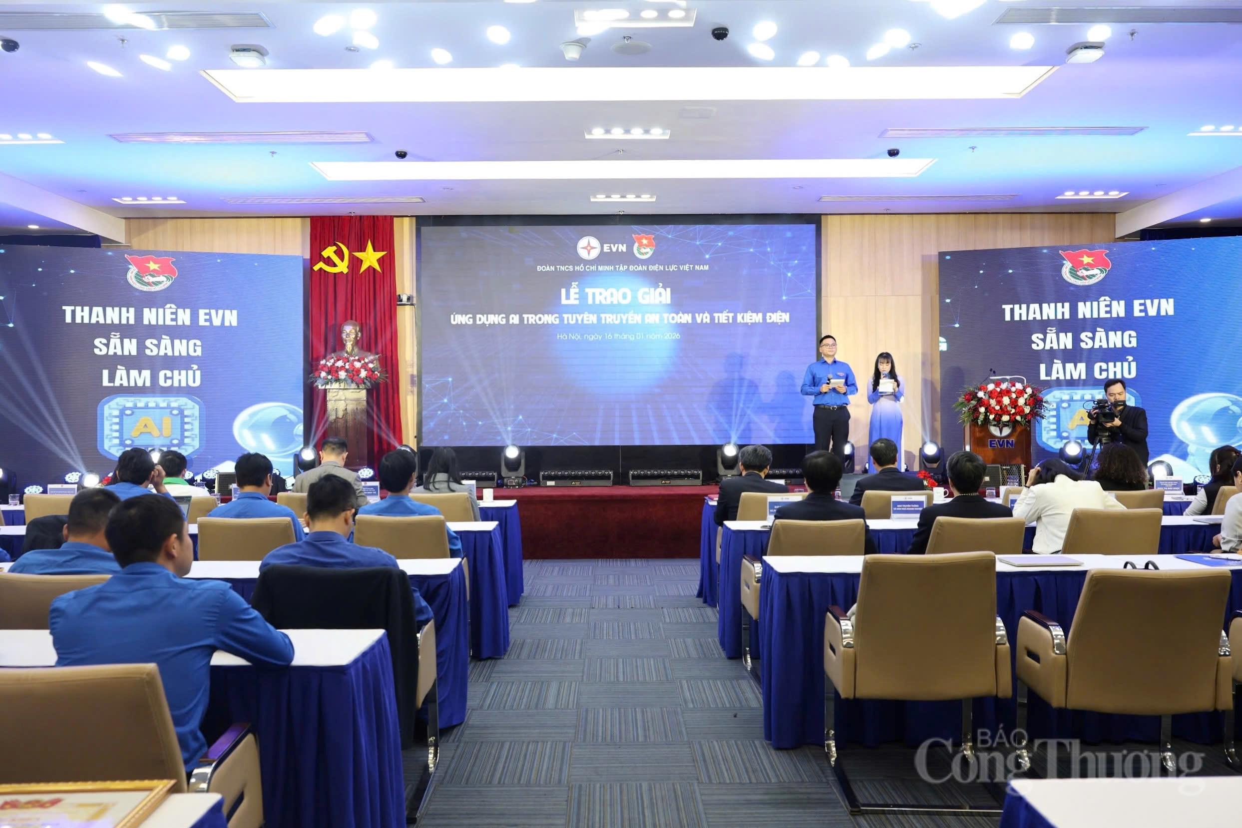Lễ trao giải cuộc thi ứng dụng AI tuyên truyền an toàn, tiết kiệm điện