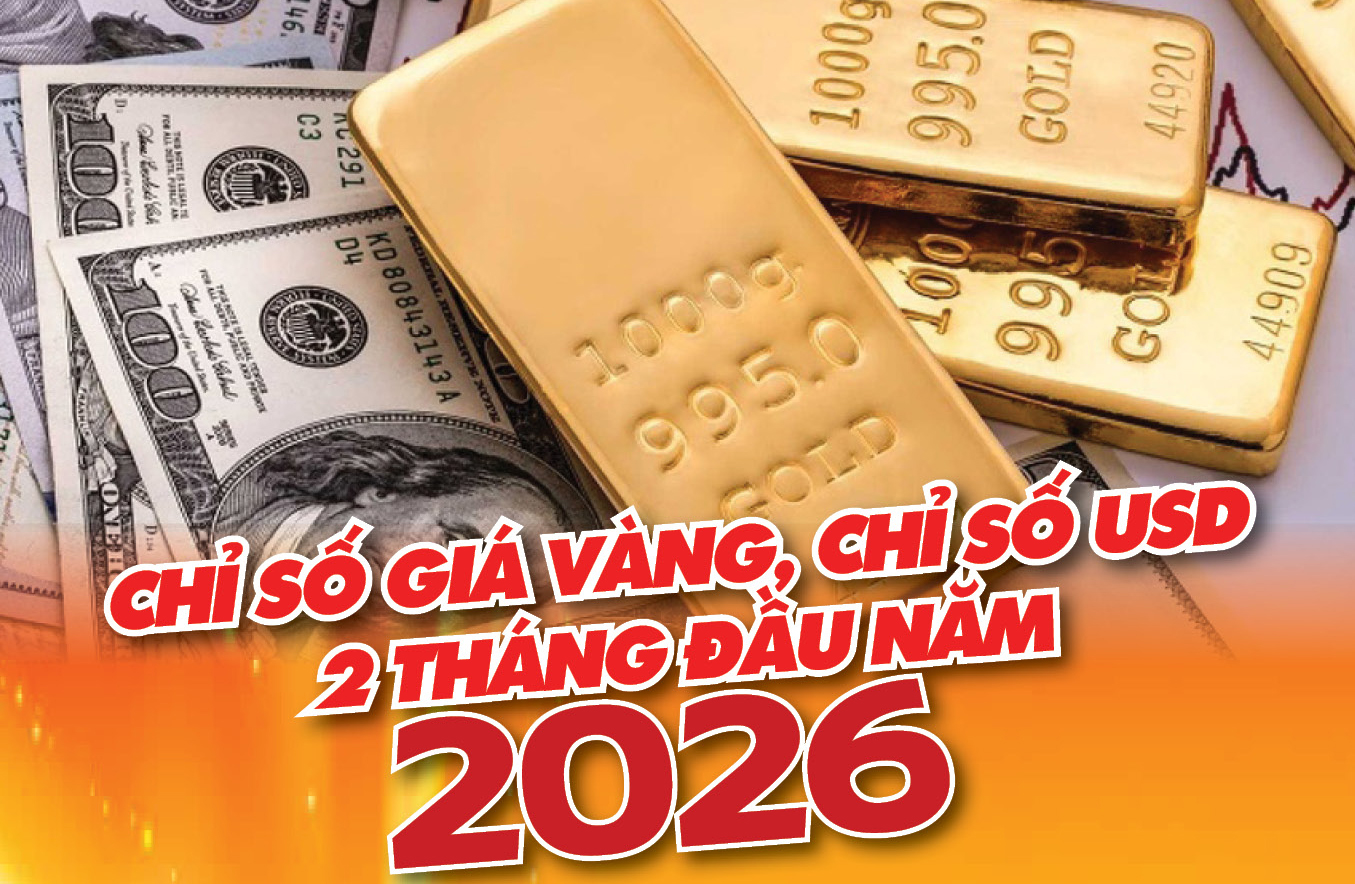 Chỉ số giá vàng và USD trong nước 2 tháng năm 2026