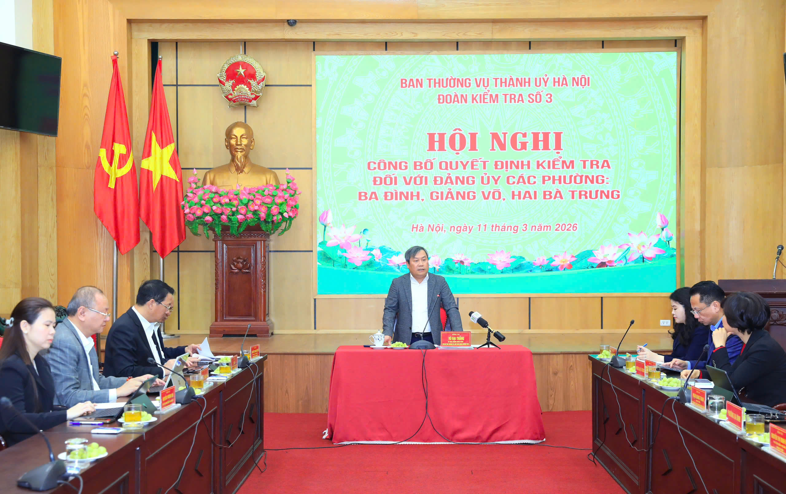 Thành ủy Hà Nội công bố quyết định kiểm tra đối với 3 Đảng ủy phường