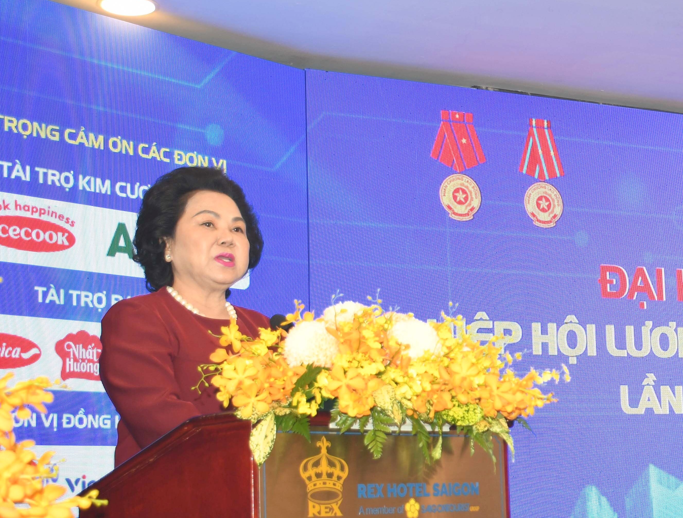 Bà Lý Kim Chi - Chủ tịch Hiệp hội Lương thực thực phẩm TP. Hồ Chí Minh (FFA), Phó Chủ tịch Hiệp hội Doanh nghiệp TP. Hồ Chí Minh (HUBA).