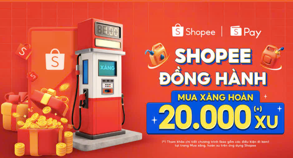 Shopee đồng hành cùng người dùng với chương trình ‘Mua xăng hoàn xu’