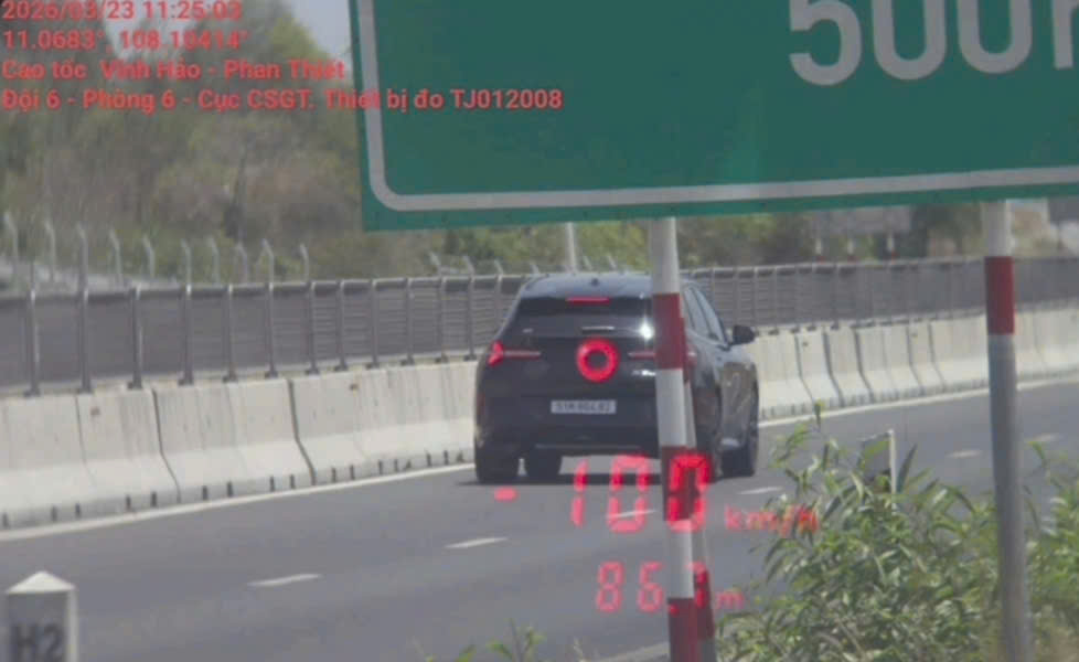 Xử phạt 68,5 triệu đồng xe vi phạm tốc độ, không đăng ký và kiểm định 