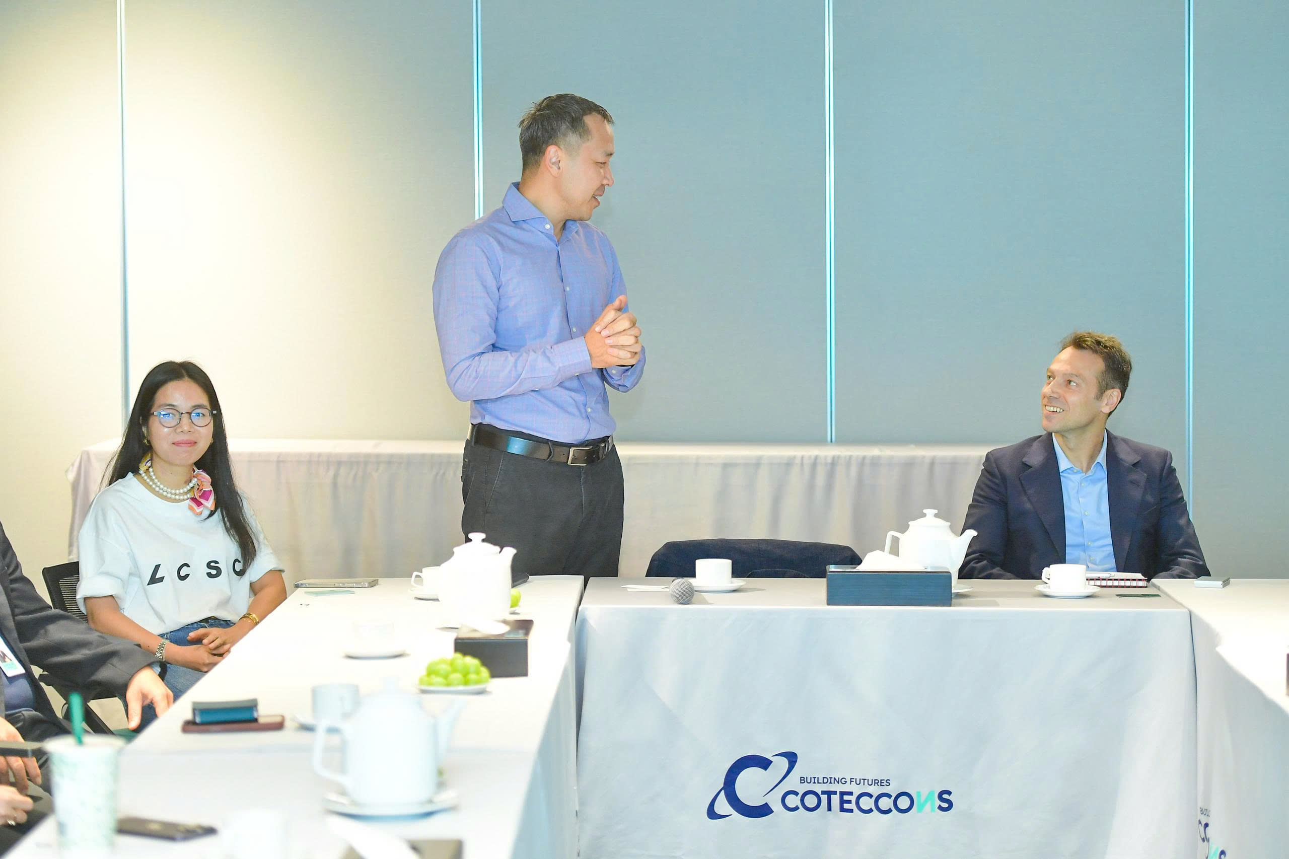 Ông Bolat Duisenov, Chủ tịch HĐQT Coteccons chia sẻ tầm nhìn chiến lược của doanh nghiệp khi hợp tác với Workday. Ảnh: Thanh Tùng