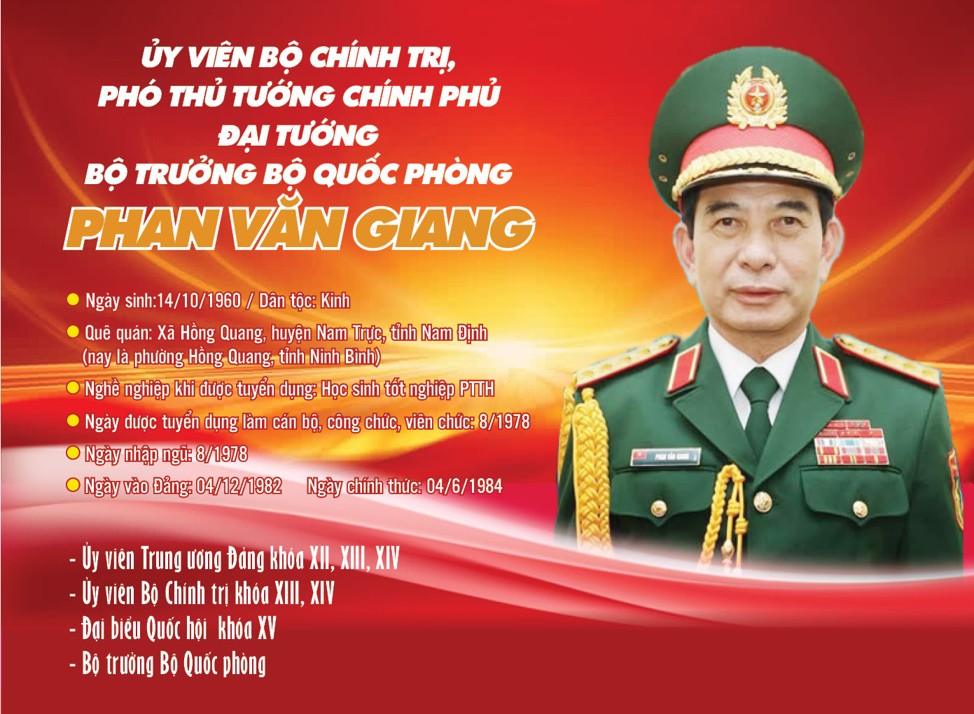 Đại tướng Phan Văn Giang giữ chức Phó Thủ tướng kiêm Bộ trưởng Bộ Quốc phòng - 1