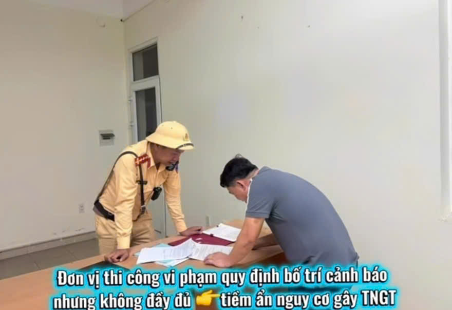 Thi công mất an toàn giao thông, Công ty CP Xây dựng Nghệ An bị xử phạt