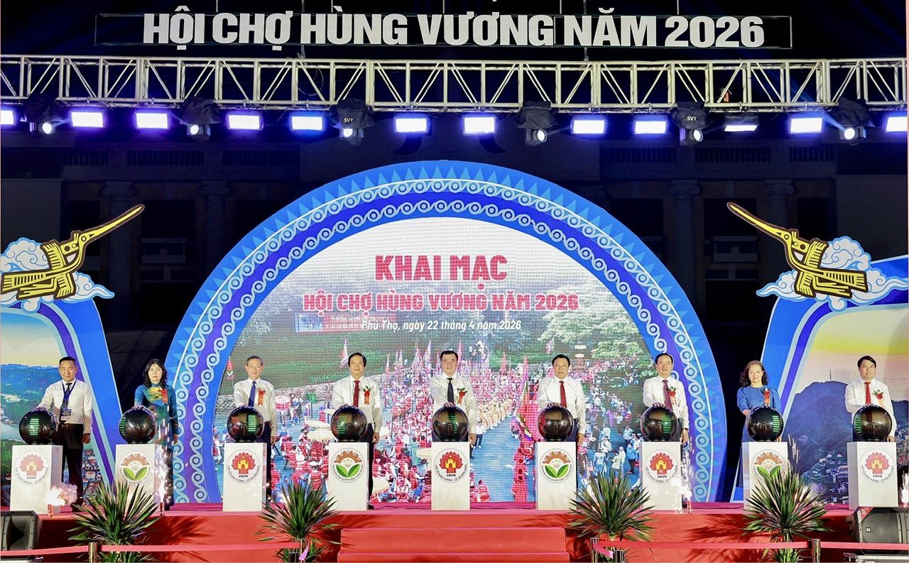 Phú Thọ: Khai mạc Hội chợ Hùng Vương với quy mô gần 400 gian hàng