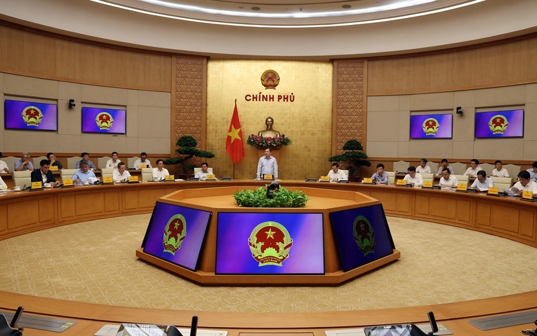 Phó Thủ tướng Thường trực Chính phủ Phạm Gia Túc cùng Phó Thủ tướng Nguyễn Văn Thắng đã chủ trì cuộc làm việc với các bộ, ngành và tỉnh An Giang về tình hình triển khai các công trình, dự án phục vụ Hội nghị APEC 2027 - Ảnh: VGP/Phương Nguyên