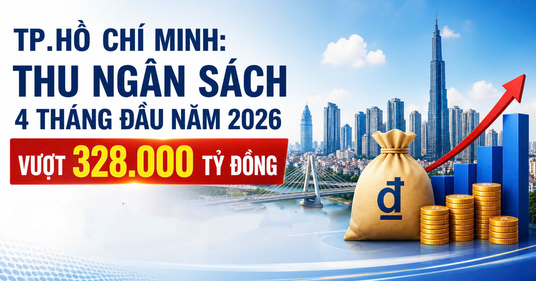 Infographic | TP. Hồ Chí Minh: Thu ngân sách 4 tháng đầu năm 2026 vượt 328.000 tỷ đồng