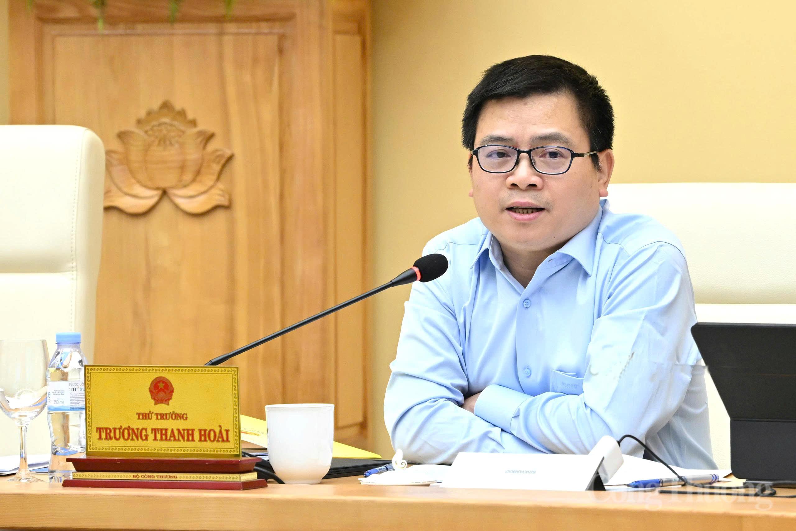 Thứ trưởng Trương Thanh Hoài phát biểu tại buổi làm việc.