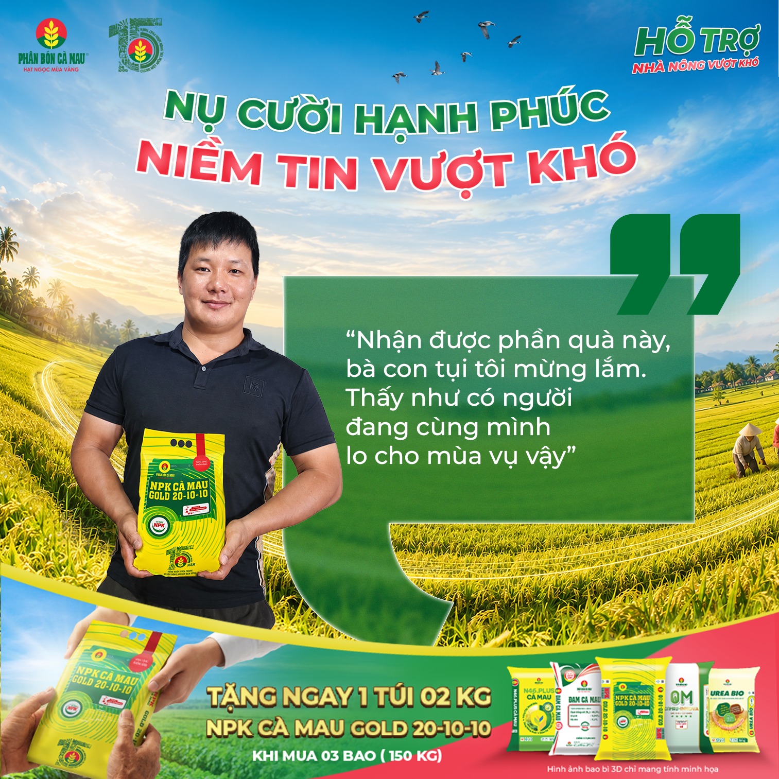 Từ những túi NPK Cà Mau trao tay đến niềm tin được lan tỏa