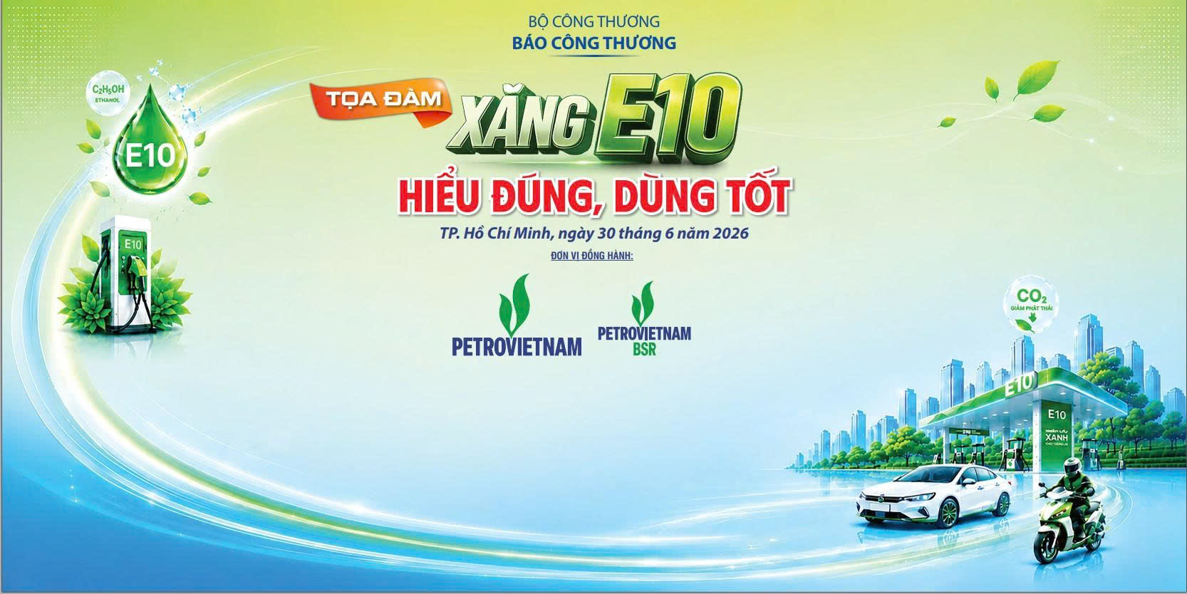 Một nội dung quan trọng được trao đổi tại tọa đàm là các chính sách mới của Nghị quyết số 29/2026/NQ-CP quy định thí điểm một số chính sách trong triển khai lộ trình sử dụng xăng E10.