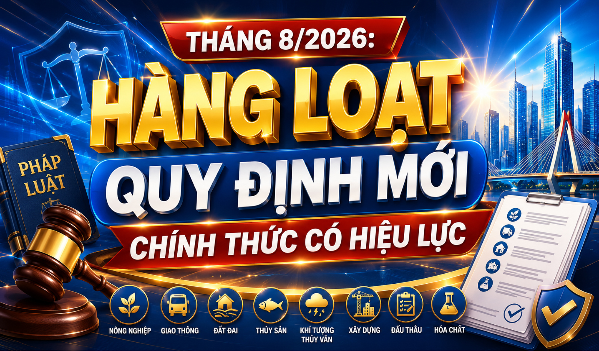 Infographic: Tháng 8/2026: Hàng loạt quy định mới có hiệu lực