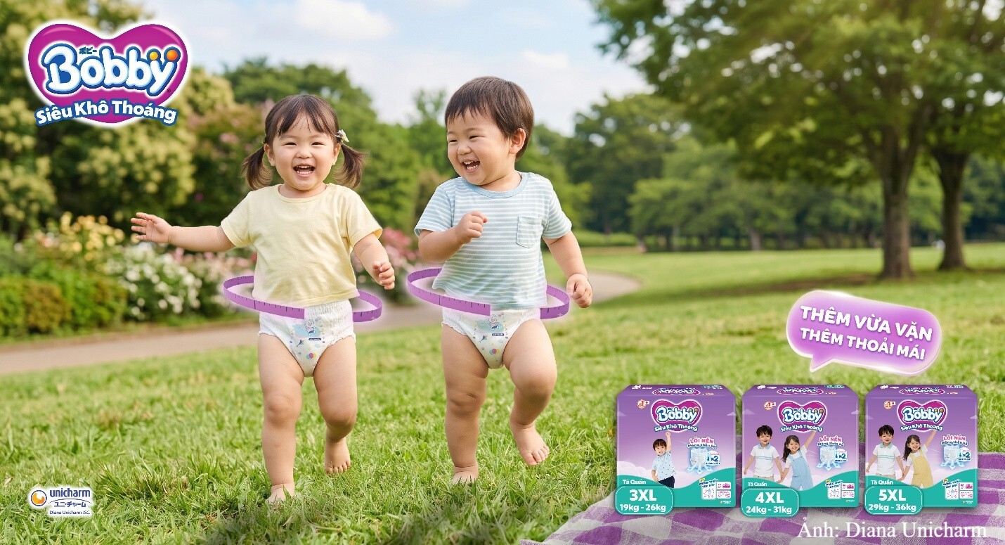  Hệ size tã quần Bobby mới 'đo ni' theo giai đoạn phát triển của bé