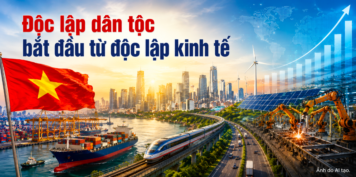 Độc lập dân tộc bắt đầu từ độc lập kinh tế. Ảnh minh hoạ