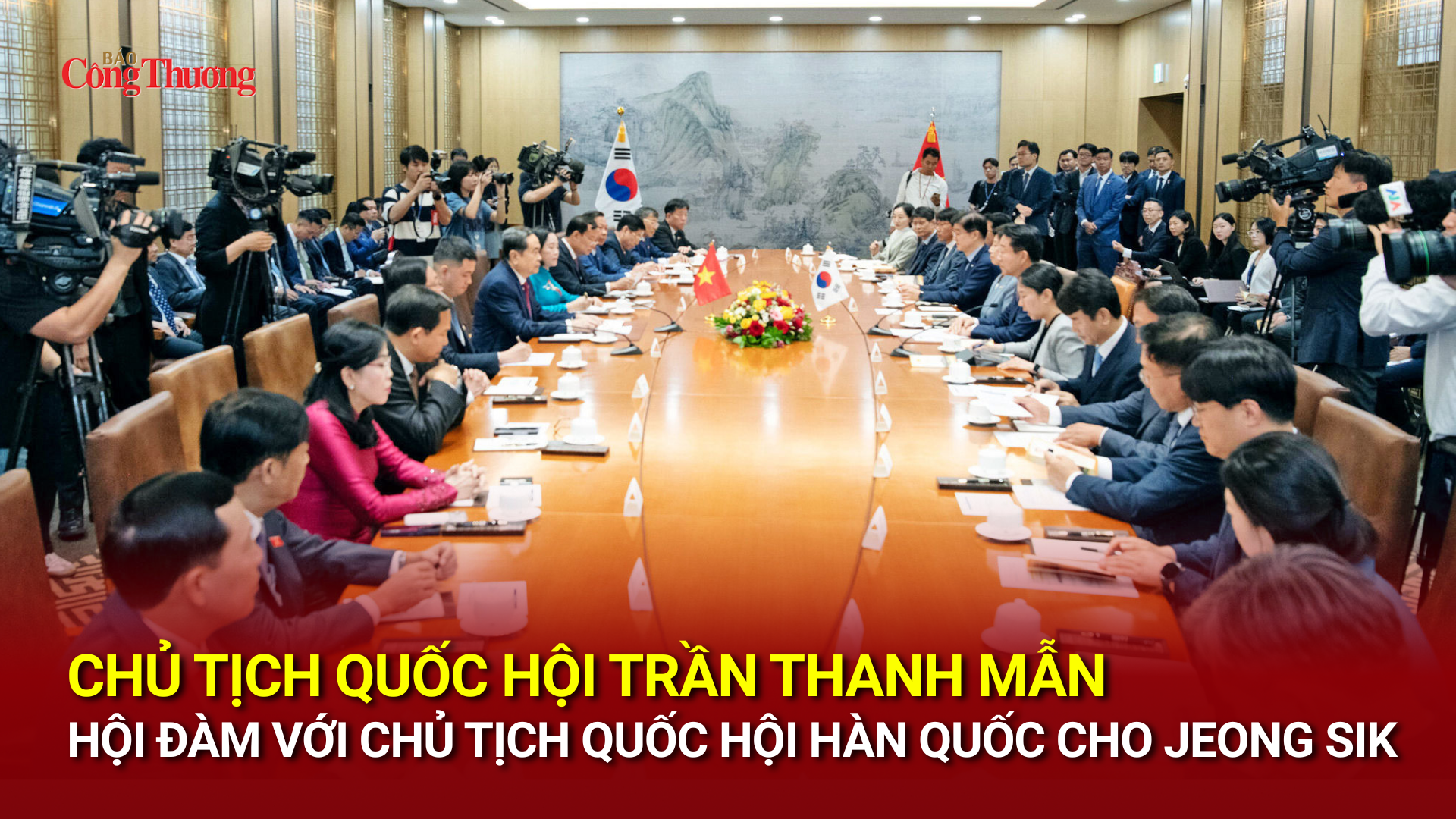 Chủ tịch Quốc hội Trần Thanh Mẫn hội đàm với Chủ tịch Quốc hội Hàn Quốc Cho Jeong Sik