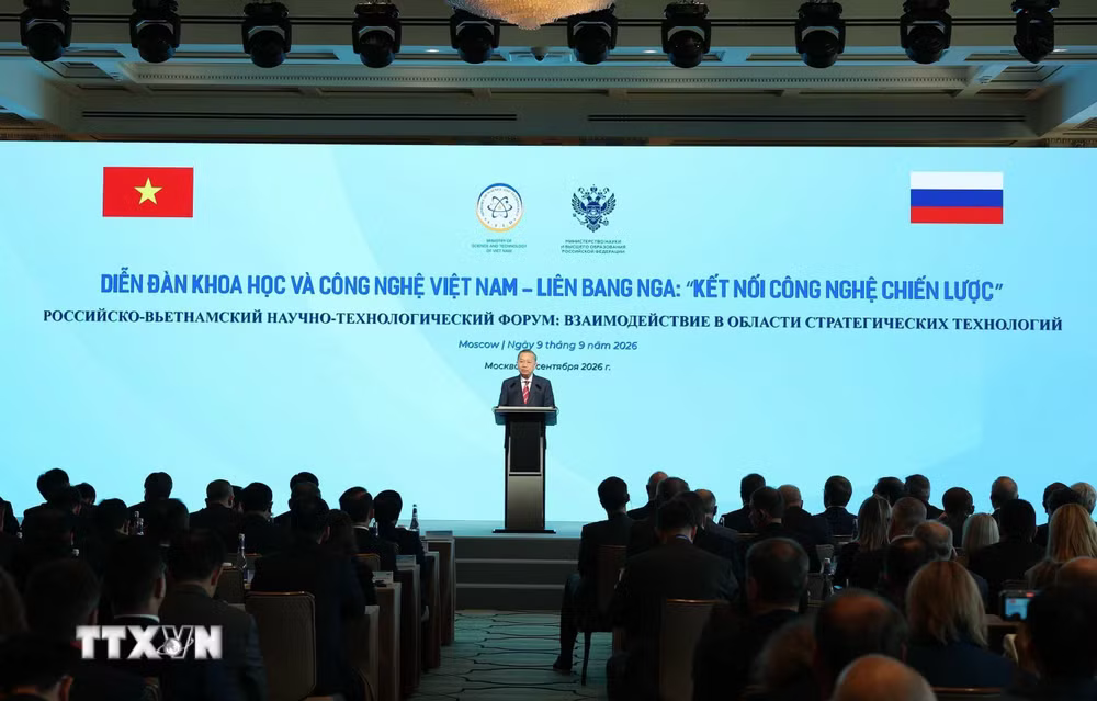 Tổng Bí thư, Chủ tịch nước Tô Lâm phát biểu tại Diễn đàn Khoa học và Công nghệ Việt Nam - Liên bang Nga với chủ đề "Kết nối công nghệ chiến lược".