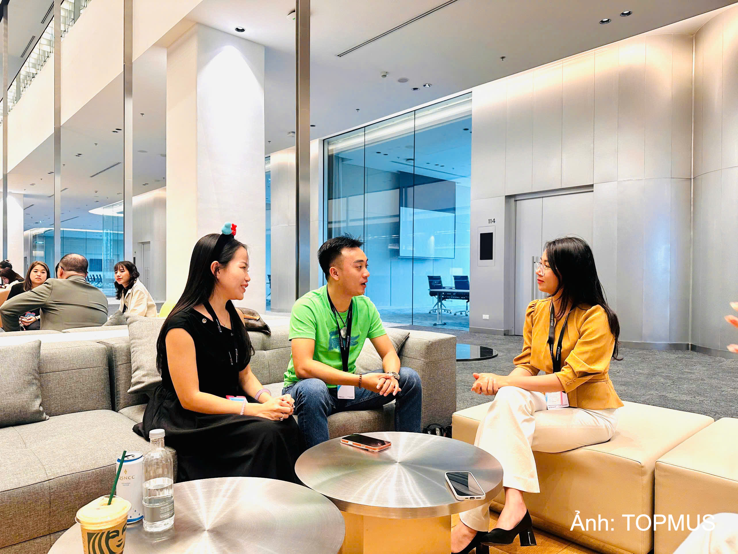 Ông Trần Viết Tín chia sẻ với phóng viên Báo Công Thương về định hướng phát triển của TOPMUS trong thời gian tới bên lề Hội nghị Creator Networks Global Summit.