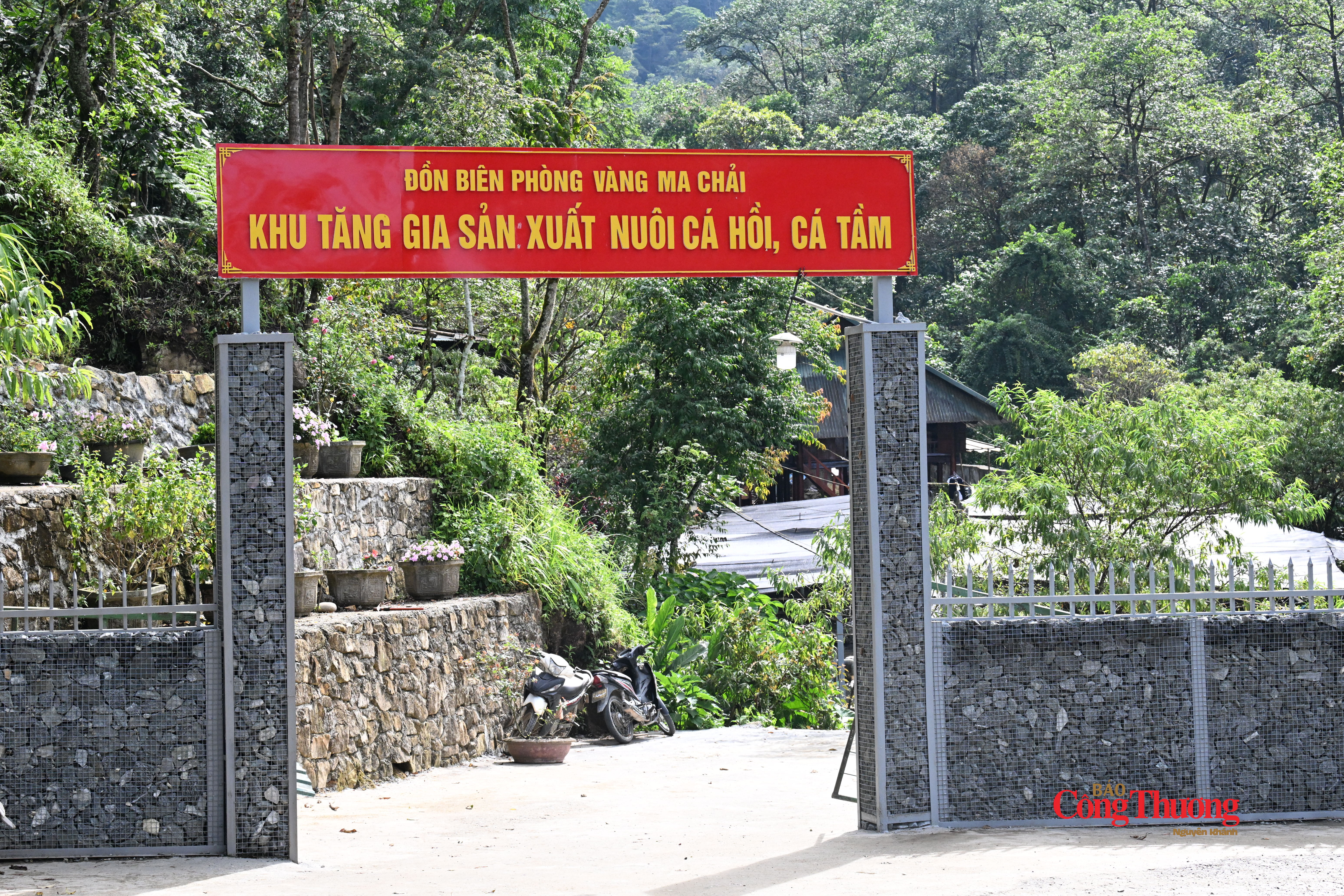 Khu tăng gia sản xuất nuôi cá hồi, cá tầm của Bộ đội Biên phòng tỉnh Lai Châu mang lại hiệu quả kinh tế rõ rệt.