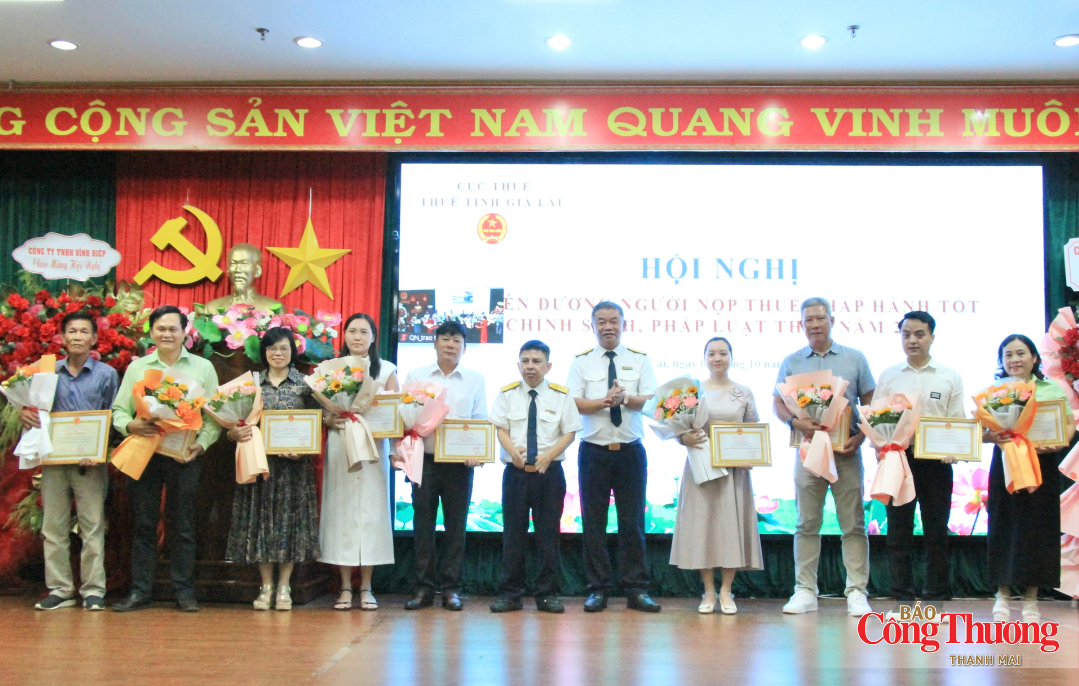 Gia Lai tuyên dương 227 người nộp thuế tiêu biểu