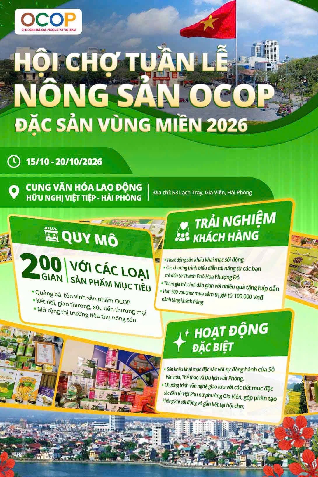 Hải Phòng: Sắp diễn ra Tuần lễ nông sản OCOP và đặc sản vùng miền